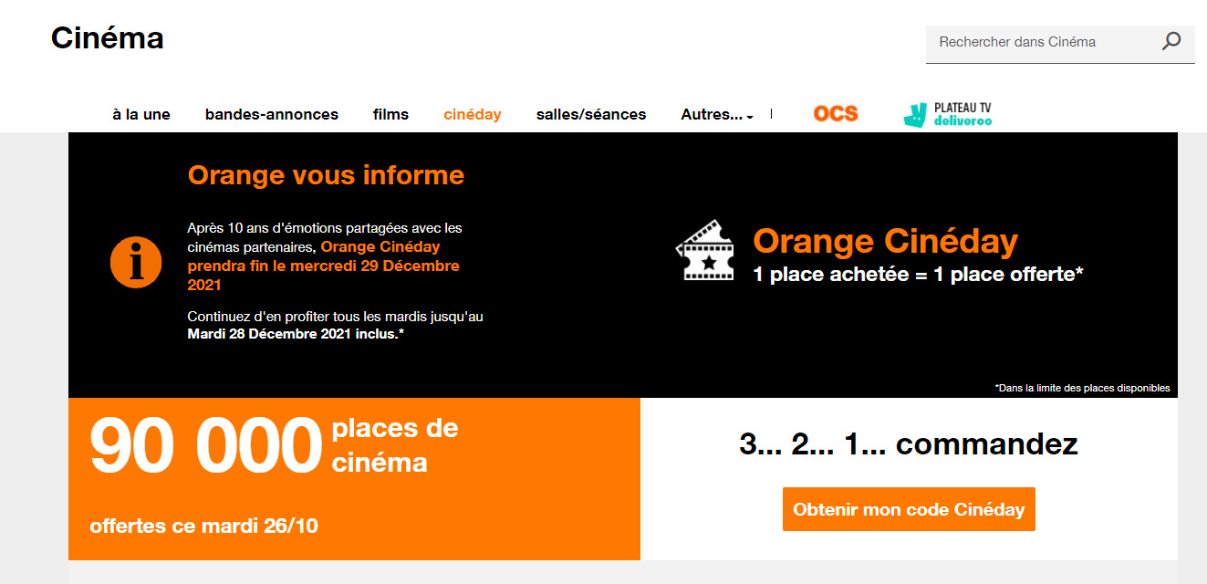 Clap De Fin Pour Cineday D Orange Next